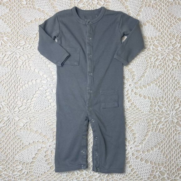 Lov'd Baby 6-9 Months Gray Footless Coverall Long Sleeve Romper Sleeper - Picture 1 of 4